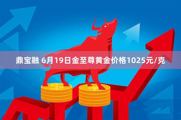 鼎宝融 6月19日金至尊黄金价格1025元/克